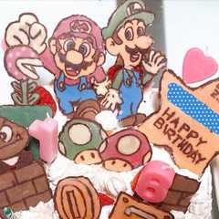 รูปของ マリオルイージ キャラデコケーキ♡誕生日