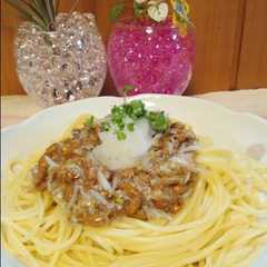 รูปของ じゃこと納豆のパスタ