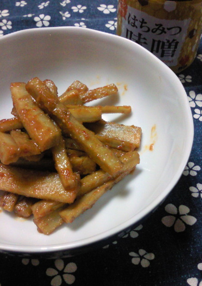 ごぼうのはちみつ味噌炒め-レシピのメイン写真