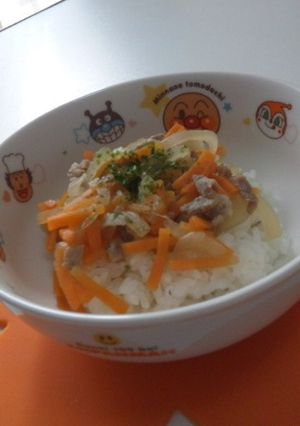 離乳食後期 赤ちゃん豚丼-レシピのメイン写真