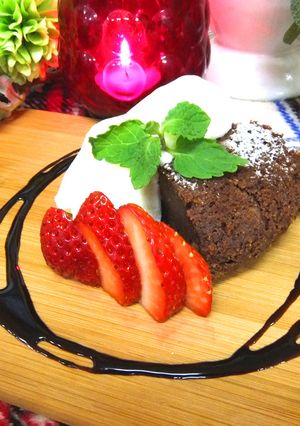 炊飯器で!まるで生チョコ?ガトーショコラ-レシピのメイン写真
