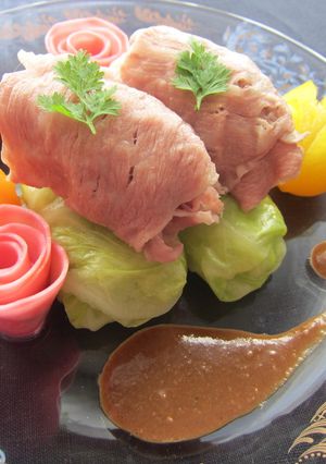 牛しゃぶとキャベツロールの胡麻酢サラダ-レシピのメイン写真