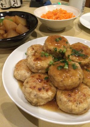 鶏とはんぺんのふわふわつくね煮-レシピのメイン写真