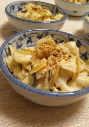 キャベツの沢庵&塩昆布マヨ和え☆-レシピのメイン写真