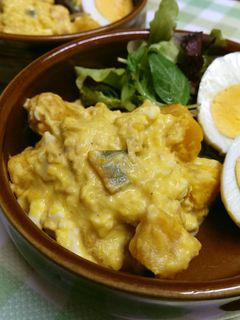【すりおろし玉ねぎで】簡単かぼちゃサラダ-レシピのメイン写真
