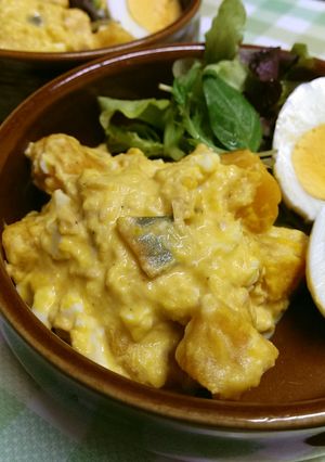 【すりおろし玉ねぎで】簡単かぼちゃサラダ-レシピのメイン写真