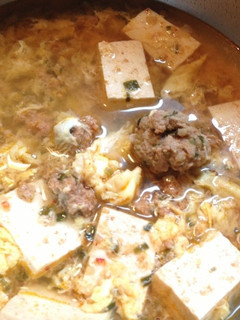 残った餃子のあんでキムチスープ♪-レシピのメイン写真