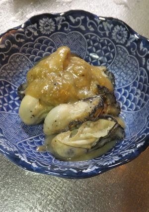 牡蠣のガーリックバター炒め　白味噌のせ-レシピのメイン写真