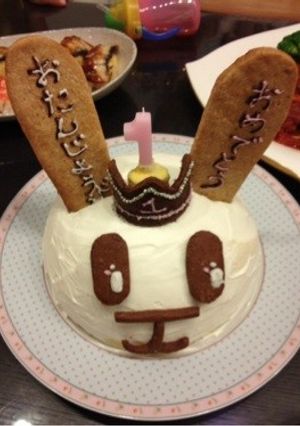 バースデー*うさぎちゃんケーキ-レシピのメイン写真
