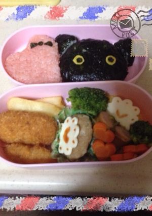 キャラ弁★靴下にゃんこのおにぎり-レシピのメイン写真