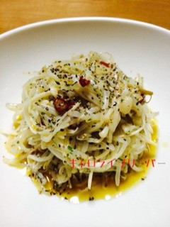 もやしとえのきのペペロンチーノ おつまみ-レシピのメイン写真