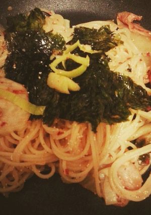 香ばしいキムチとタラコのパスタ-レシピのメイン写真
