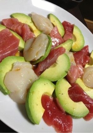 まぐろとホタテの簡単カルパッチョ-レシピのメイン写真