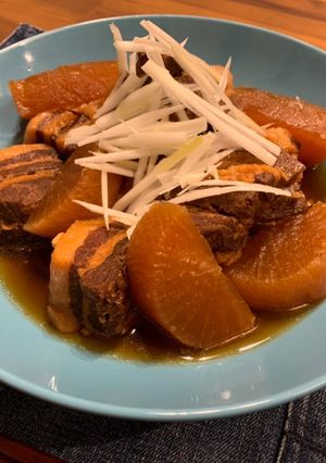 簡単時短♪圧力鍋でホロホロとろける角煮-レシピのメイン写真