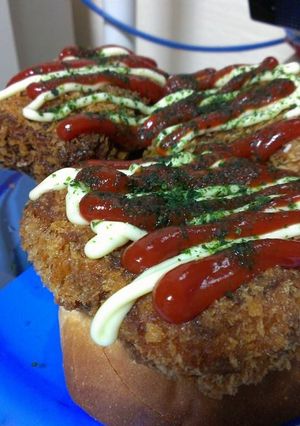 サクフワ♡お好み焼きカツトースト！-レシピのメイン写真