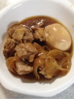 鶏肉と玉ねぎ、茹で卵の黒酢煮-レシピのメイン写真