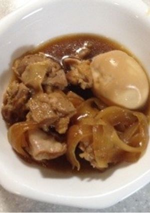 鶏肉と玉ねぎ、茹で卵の黒酢煮-レシピのメイン写真