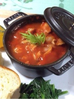 ストウブで。豚肉とキャベツのトマト煮-レシピのメイン写真