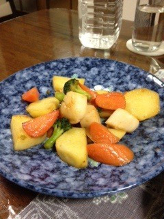 帆立貝柱と温野菜のオリーブ油炒め-レシピのメイン写真