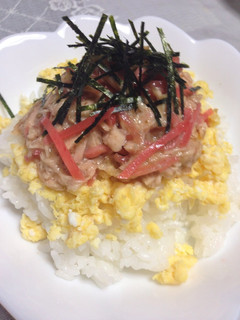 簡単☆シーチキンと紅生姜のごまドレ丼-レシピのメイン写真