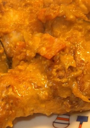 鶏肉とかぼちゃの豆乳味噌クリーム煮-レシピのメイン写真