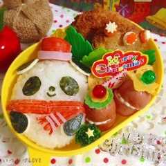 รูปของ キャラ弁☆コロコロパンダサンタ