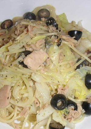 キャベツとオリーブのパスタ-レシピのメイン写真