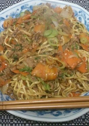 まるちゃん正麺で汁なしジャージャー麺-レシピのメイン写真