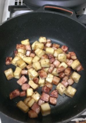 もち麩のベーコン青のり炒め-レシピのメイン写真