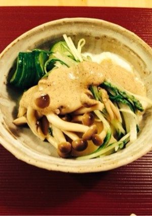湯葉と水菜の小鉢☆ゴマクリーム添え-レシピのメイン写真