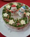 ☆クリスマス☆リースのお寿司ケーキ