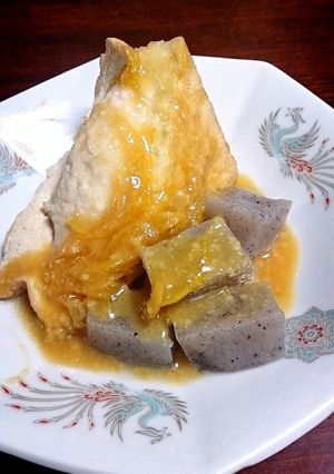 柚子味噌トロ～リ厚揚げの鶏ひき肉詰め-レシピのメイン写真