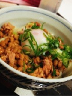 納豆ツナうどん-レシピのメイン写真