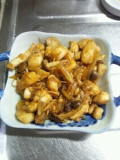 ８月２８日晩飯【鶏肉の生姜焼き風炒め】-レシピのメイン写真