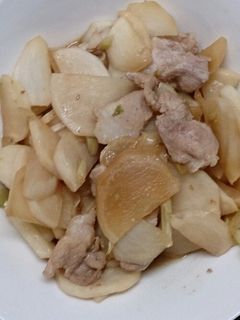 かぶと豚肉の焼肉のタレ炒め-レシピのメイン写真