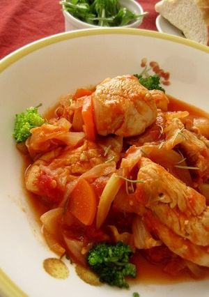 ハーブ香る鶏肉のトマト煮込み-レシピのメイン写真