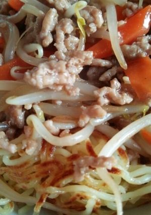 青椒肉絲の素であんかけ焼きそば-レシピのメイン写真