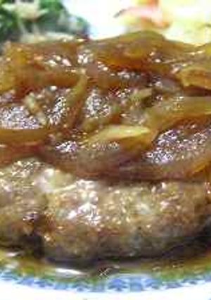 ひき肉だけのハンバーグ　オニオンソース-レシピのメイン写真