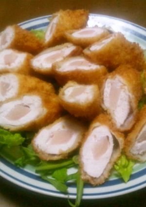 俺流！旨い♪甘酢生姜巻きササ身フライ-レシピのメイン写真