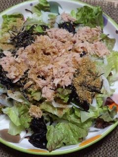 金ごまぽん酢でごまたっぷりサラダ-レシピのメイン写真
