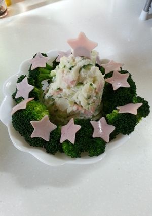 クリスマスツリー風☆ポテトサラダ-レシピのメイン写真