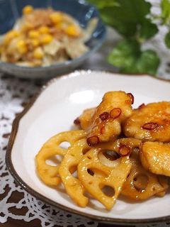 蓮根と鶏胸肉のピリ辛炒め-レシピのメイン写真