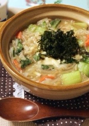 土鍋で作る 熱々！味噌チーズおじや-レシピのメイン写真