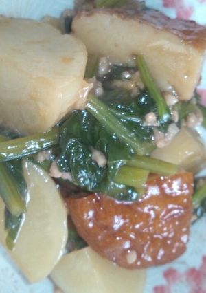 カブとさつま揚げの挽き肉あんかけ煮-レシピのメイン写真