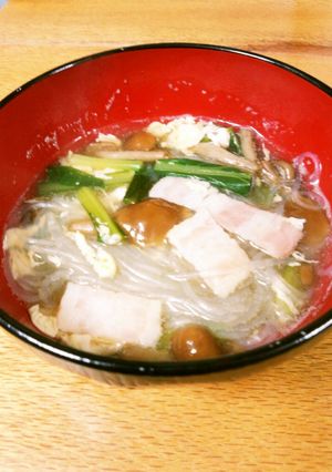 青菜となめこの簡単スープ♪-レシピのメイン写真