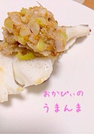 超簡単☆鱈の塩ネギ胡麻乗せ☆ヘルシー♪-レシピのメイン写真