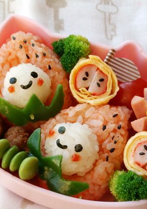 キャラ弁おにぎり♪いちごちゃん-レシピのメイン写真