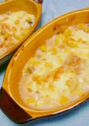 鶏とお豆のコーンクリームグラタン-レシピのメイン写真