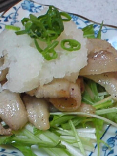 豚トロの炒めもの♪(大根おろしを添えて)-レシピのメイン写真