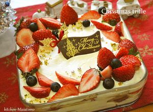 ビスケットで☆トライフルクリスマスケーキ-レシピのメイン写真